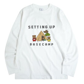 長袖 Tシャツ キャンプ アウトドア ヘビーウェイト 厚手 ロング ロンT トップス メンズ レディース S M L LL 3L 4L 春服 秋服 ペア お揃い