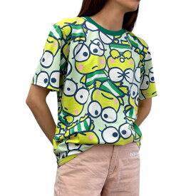 けろけろけろっぴ 半袖 総柄 Tシャツ プリント トップス 天竺 メンズ レディース 夏 サンリオ キャラクターズ