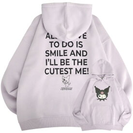 クロミ パーカー 裏起毛 オーバーサイズ 刺繍 ロゴ サンリオ キャラクターズ メンズ レディース