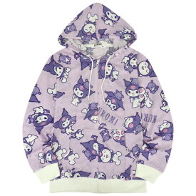 クロミ ジップ パーカー 総柄 天竺 サンリオ キャラクターズ レディース メンズ