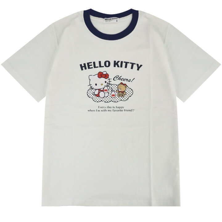 楽天市場】ハローキティ Tシャツ 半袖 プリント トップス リンガー 