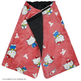 ハローキティ キティ スカート ひざ掛け ブランケット ポンチョ フリース 3WAY 防寒 サンリオ キャラクターズ