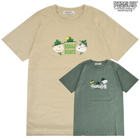 スヌーピー Tシャツ 半袖 刺繍 トップス 夏 ビーグルスカウト SNOOPY PEANUTS