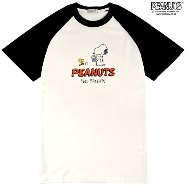 楽天市場】スヌーピー 半袖 トップス Tシャツ ラグラン プリント 