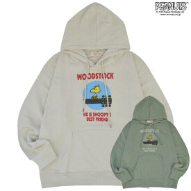 スヌーピー パーカー ウッドストック 裏毛 長袖 プリント レトロ ヴィンテージ SNOOPY PEANUTS