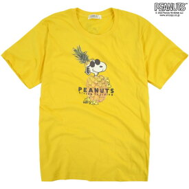 スヌーピー Tシャツ フルーツ パイン パイナップル ウッドストック 半袖 プリント PEANUTS