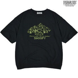 スヌーピー 裏毛 半袖 トレーナー プリント スウェット SNOOPY PEANUTS