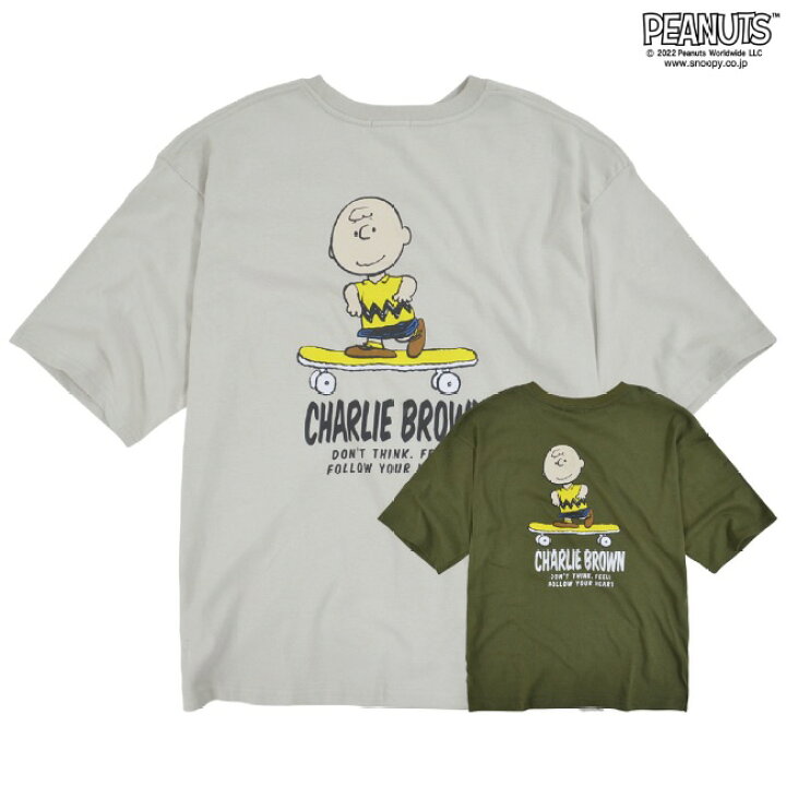 楽天市場】スヌーピー Tシャツ ドロップショルダー チャーリーブラウン 