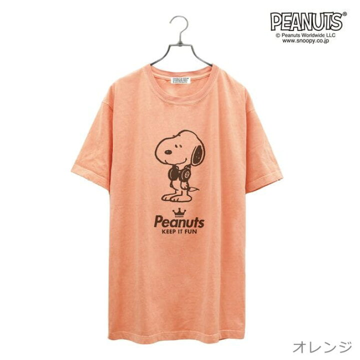 楽天市場】スヌーピー 半袖 Tシャツ ピグメント 音楽 ヘッドフォン 夏  