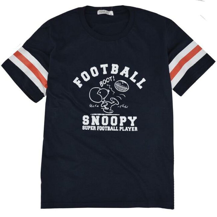 楽天市場】スヌーピー Tシャツ 半袖 トップス プリント アメフト 