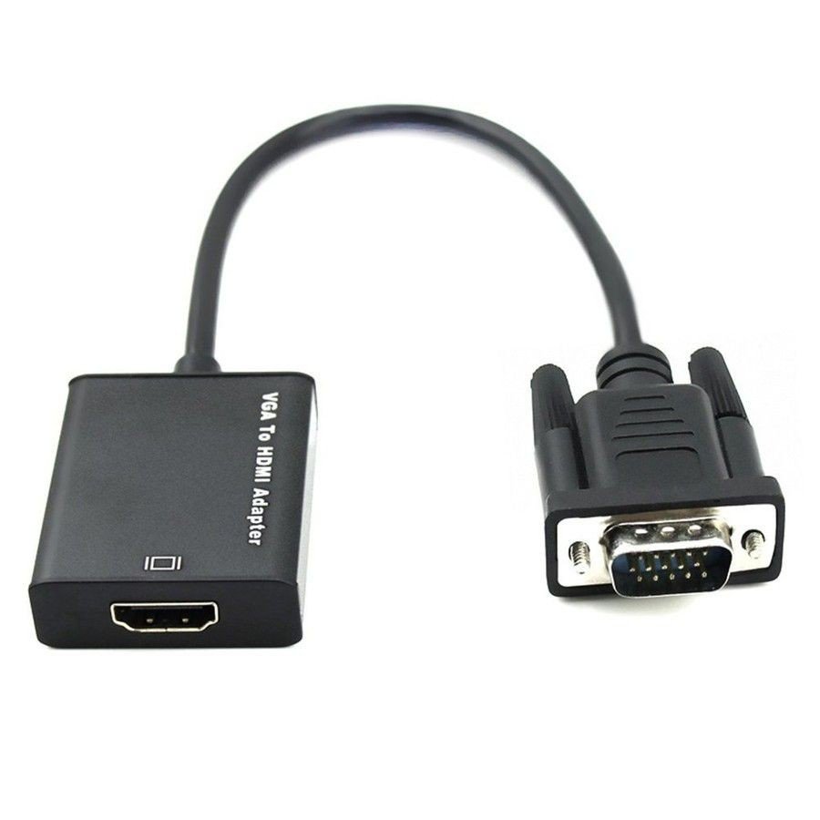 VGA セール in - HDMI out 変換アダプタ 1080P 音声対応 ビデオケーブル変換アダプタ <ブラック 送料無料 VGA-HDMI 変換 アダプタ コンバータードングルアダプター 完全送料無料 モニター to HDMI変換アダプタ VGA-HDMIコンバーターVGA Adapter プロジェクター オーディオ付き，1080pビデオ出力 コンピューター ラップトップ オス-メス