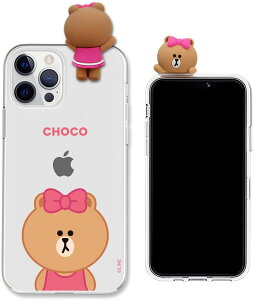 LINE FRIENDS iPhone 12 P[X iPhone 12 Pro P[X [ CZXi CtY `R NA tBMAt ] BASIC CHOCO KCE-CSG370yKi/(LN^[ObY)
