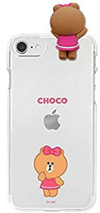 LINE FRIENDS tBMAt\tgNAP[X iPhone SEi2j/ 8/7i4.7C`j_ SIGNATURE CHOCO(LN^[ObY)