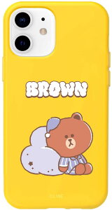 [LINE FRIENDS CZXi] iPhone 12 mini \tg P[X C tY [ uE }bgdグ TPU ACtH 12 ~j Jo[ ] Dreamy Night BROWN KCE-CSB044yKi/(LN^[ObY)