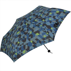 niftycolors ユニセックス メンズ晴雨兼用 折りたたみ傘 カモフラ モザイク吸水ケース ネイビー 60cm