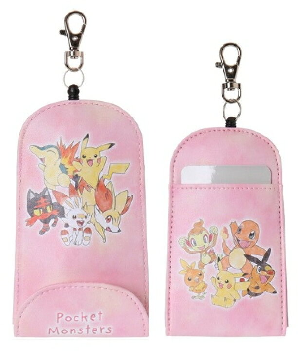 楽天市場 ポケットモンスターリール付キーケース ポケモン キーホルダー ピンク キャラクターグッズ キャラハン