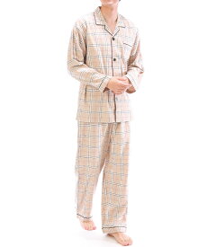 ＼500円OFFクーポン！／パジャマ メンズ 長袖 綿100% 前開き 秋 春 ルームウェア 微起毛 ビエラ コットン 紳士 男性 男の子 主人 旦那 入院 海外 出張 転勤 プレゼント ギフト 父の日 プレゼント 敬老の日 ルームサプリ M L LL 2L サイズ 73701 圧縮
