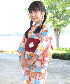 ＼送料無料！1,980円～／ 浴衣 子供 セパレート 110 120 130 140 ワンピースにもなる 2WAY 浴衣 キッズ 女の子 3点セット 浴衣セット 帯 綿100％ 兵児帯 ジュニア かわいい 市松 手毬 桜 紫陽花 花柄 向日葵 ひまわり 花火 縞 24907