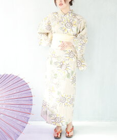 1人で簡単着付け ワンピースにもなる2way浴衣 ワンピース 浴衣 レディース キュート 帯 3点セット セパレート 2way 二部式 吸水速乾 大人用 兵児帯 作り帯 和柄 線香花火 椿 菊 鉄線 向日葵 紫陽花 M〜L LL 2L tiw001 佐川