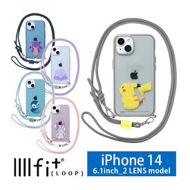 ポケットモンスター IIIIfit Loop ショルダー紐付き ケース iPhone14 クリアケース スマホケース ハイブリッド iPhone 14 ケース 肩掛け ショルダー クリア 透明 メタモン ポッチャマ カバー アイホン14 かわいい アイホン アイフォン