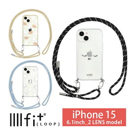 ミッフィー IIIIfit Loop ショルダー紐付き ケース iPhone15 クリアケース スマホケース ハイブリッド iPhone 15 ケース iPhone14 ショルダー スマホショルダー 透明 カバー アイホン miffy アイホン アイフォン