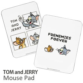トムアンドジェリー マウスパッド キャラクター グッズ 雑貨 トム ジェリー ニュアンスカラー トムとジェリー みんな 白色 ホワイト アメリカ 海外 Tom&Jerry マウス パッド 滑り止め付き オシャレ パネル ハードタイプ
