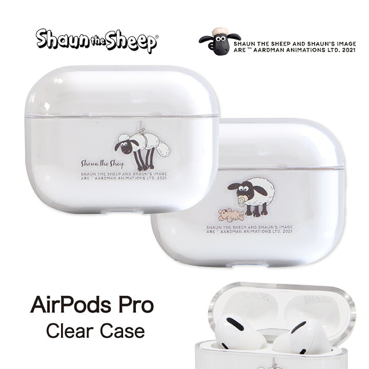 楽天市場】ひつじのショーン AirPods Pro クリアケース ハードカバー 