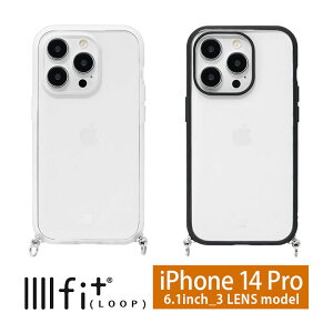 IIIIfit Loop �X�g���b�v�����O�t�� �P�[�X iPhone14 Pro �N���A�P�[�X �P�[�X�P�i �n�C�u���b�h iPhone 14Pro �P�[�X �X�g���b�v���t���\ �֗� �� �N���A ���� �V���v�� ���n �J�o�[ �A�C�z��14�v��