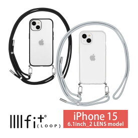 IIIIfit Loop ショルダー紐付き ケース iPhone15 クリアケース スマホケース ハイブリッド iPhone 15 ケース iPhone14 ショルダー スマホショルダー クリア 透明 シンプル カバー アイホン かわいい アイホン アイフォン