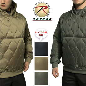 ロスコ キルティング パーカー ビッグシルエット【送料無料】QUILTED WOOBIE SWEATSHIRTS　キルトキジャケット 米軍サプライヤー【ハイキング アウトドア】