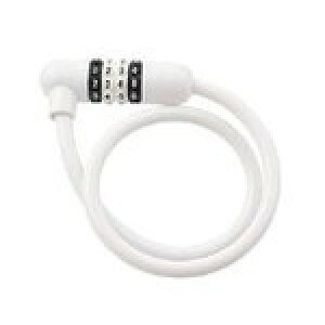 J&C(ジェイ&シー) 『JC-043W/w』JC-043W 可変式ダイヤルワイヤー錠 10×600mm ホワイト SZ-28000431