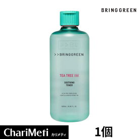 【リニューアル】ブリングリーン ティーツリーシカスージングトナー 500ml Bring Green Tea Tree Cica Soothing Toner 500ml 水分充電 シカ 敏感肌 ブリングリーン ニキビ 角質ケア しっとり感 皮脂ケア 韓国コスメ olive young