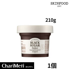 【10%OFF / スーパーSALE】【210g】SKINFOOD（スキンフード） ブラックシュガー パーフェクト エッセンシャルスクラブ2X 210g Black Sugar Perfect Essential Scrub 2X ブラックシュガー スクラブ 洗い流す ツルツル すべすべ しっとり肌荒れ 乾燥肌 肌キメ 角質 毛穴
