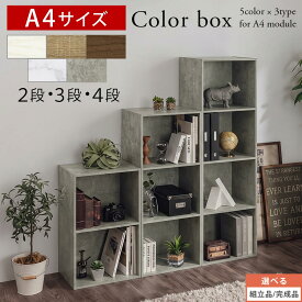 カラーボックス 2段/3段/4段 収納棚 おしゃれ 本棚 大容量 ラック 棚 木製 収納 ディスプレイ シェルフ 北欧 A4 木製ラック 縦置き 横置き 収 スリム 書類棚 収納ラック 約 幅40cm 高さ70/100/130 cm 奥行30cm 全5色 【組立品/完成品が選べる】