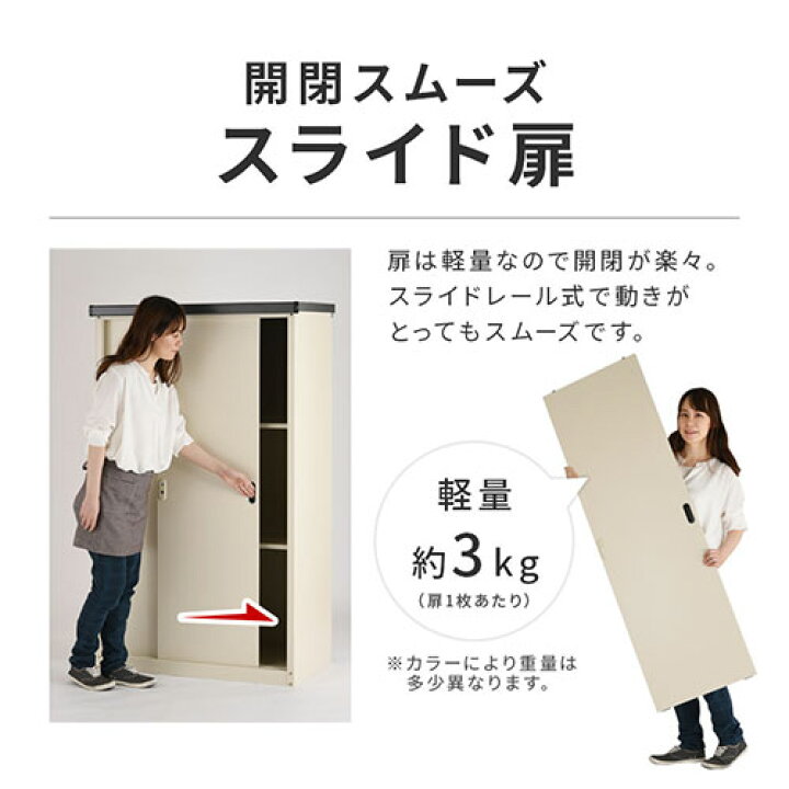 楽天市場】屋外 収納庫 物置 おしゃれ スチール 鍵付き スライドレール 