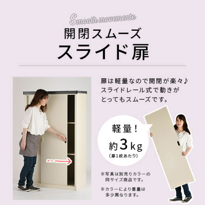 楽天市場】屋外 収納庫 物置 おしゃれ スチール 鍵付き スライドレール 