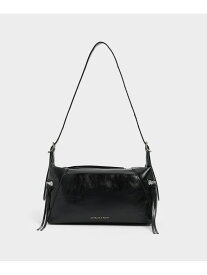 Xylia ザイリア ホーボーバッグ CHARLES & KEITH チャールズアンドキース バッグ トートバッグ シルバー ホワイト ベージュ ブラック【送料無料】[Rakuten Fashion]