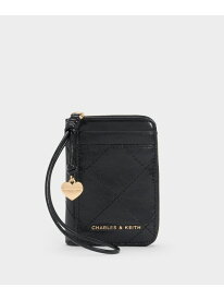 Apfra アップフラ キルトリストレットカードホルダー CHARLES & KEITH チャールズアンドキース 財布・ポーチ・ケース 名刺入れ・カードケース ブラック ピンク【送料無料】[Rakuten Fashion]