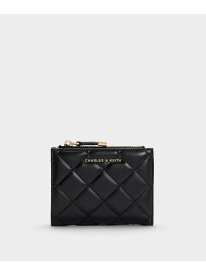 Alva アルヴァ キルティングトップジップ スモールウォレット CHARLES & KEITH チャールズアンドキース 財布・ポーチ・ケース コインケース・小銭入れ・札入れ ブラック ピンク【送料無料】[Rakuten Fashion]