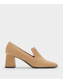 【SALE／30%OFF】スクエアトゥブロックヒールローファーパンプス CHARLES & KEITH チャールズアンドキース シューズ・靴 ローファー ブラック【RBA_E】【送料無料】[Rakuten Fashion]
