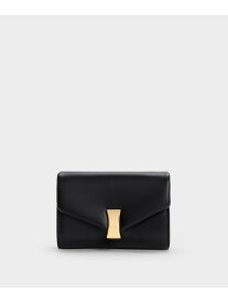 Lilibet リリベット メタリックアクセント チェーンストラップウォレット CHARLES & KEITH チャールズアンドキース 財布・ポーチ・ケース 財布 ブラック【送料無料】[Rakuten Fashion]