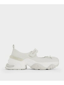 【SALE／40%OFF】ボウ ツートーンメリージェーンスニーカー CHARLES & KEITH チャールズアンドキース シューズ・靴 パンプス ホワイト シルバー【RBA_E】【送料無料】[Rakuten Fashion]