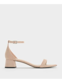 【SALE／40%OFF】ローブロックヒール アンクルストラップサンダル CHARLES & KEITH チャールズアンドキース シューズ・靴 サンダル シルバー【RBA_E】【送料無料】[Rakuten Fashion]
