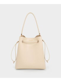 ドローストリング ホーボーバッグ CHARLES & KEITH チャールズアンドキース バッグ トートバッグ ベージュ【送料無料】[Rakuten Fashion]