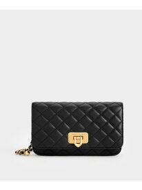 Cressida クレシダ キルトプッシュロッククラッチ CHARLES & KEITH チャールズアンドキース バッグ クラッチバッグ ホワイト ブラック ベージュ【送料無料】[Rakuten Fashion]