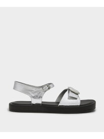 【SALE／40%OFF】バックル フラットフォームサンダル CHARLES & KEITH チャールズアンドキース シューズ・靴 サンダル シルバー【RBA_E】【送料無料】[Rakuten Fashion]
