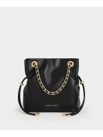 Arya アリア ブレイドストラップ ダブルハンドルクロスボディバッグ CHARLES & KEITH チャールズアンドキース バッグ ショルダーバッグ ブラック【送料無料】[Rakuten Fashion]