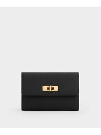 Tricha トリチャ ターンロック ウォレット CHARLES & KEITH チャールズアンドキース 財布・ポーチ・ケース 財布 ピンク ブラック【送料無料】[Rakuten Fashion]