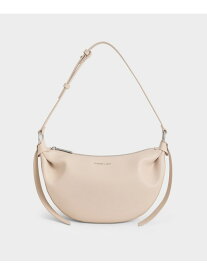 【SALE／30%OFF】Calla カルラ ハーフムーンバッグ CHARLES & KEITH チャールズアンドキース バッグ ショルダーバッグ ホワイト ブラウン【RBA_E】【送料無料】[Rakuten Fashion]