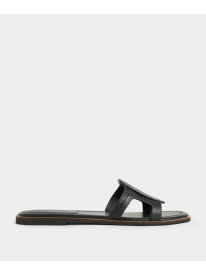 Easley イーズリー カットアウト スライドサンダル CHARLES & KEITH チャールズアンドキース シューズ・靴 サンダル ブラック【送料無料】[Rakuten Fashion]